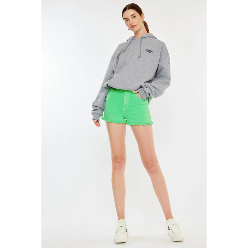 Kan Can Neon Green Jean Shorts - Shop Emma's 