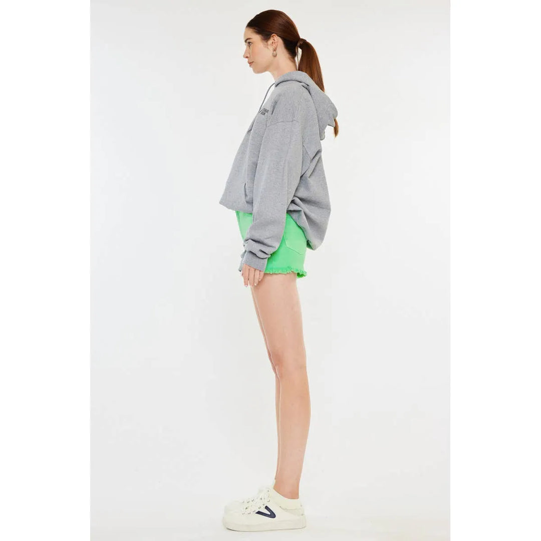 Kan Can Neon Green Jean Shorts - Shop Emma's 