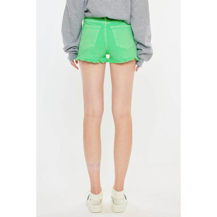 Kan Can Neon Green Jean Shorts - Shop Emma's 