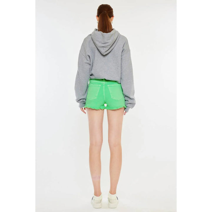 Kan Can Neon Green Jean Shorts - Shop Emma's 