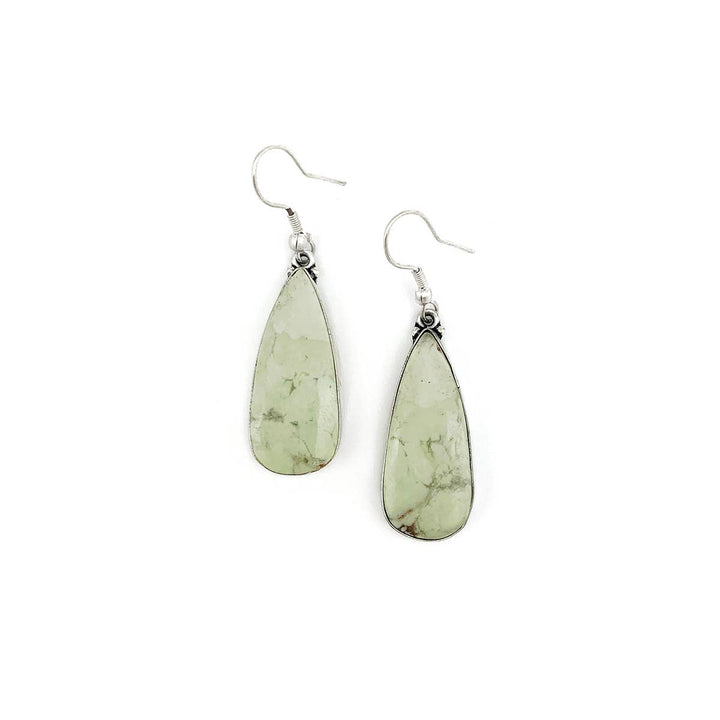 Kashi Semiprecious Stone Earrings - Lemon Chrysoprase - Shop Emma's 