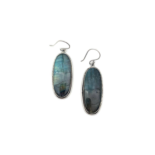 Kashi Stone Earrings - Labradorite - Shop Emma's 