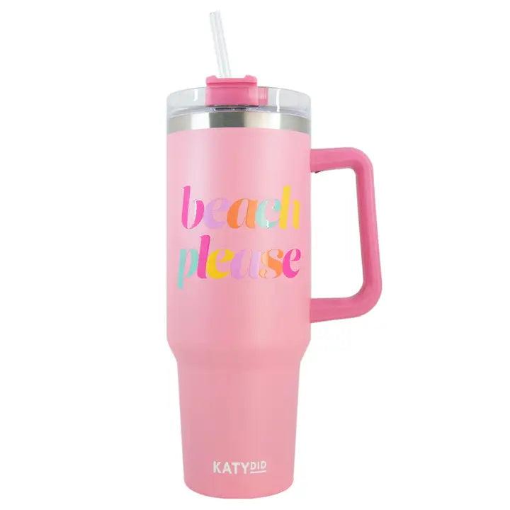 Katydid Beach Please Tumbler Cup w/ Handle - Shop Emma's 