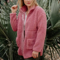 Katydid Mauve Oversized Sherpa Jacket - Shop Emma's 