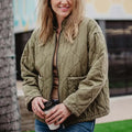 Katydid Washed Quilted Jacket Olive - Shop Emma's 