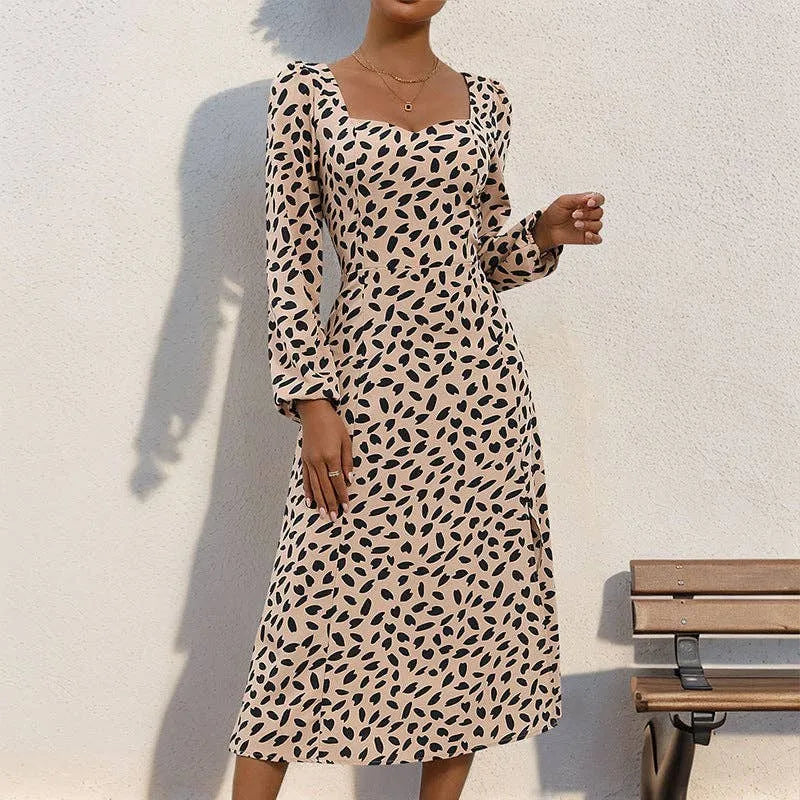 Long Sleeve Leopard Print Dress - Shop Emma's 