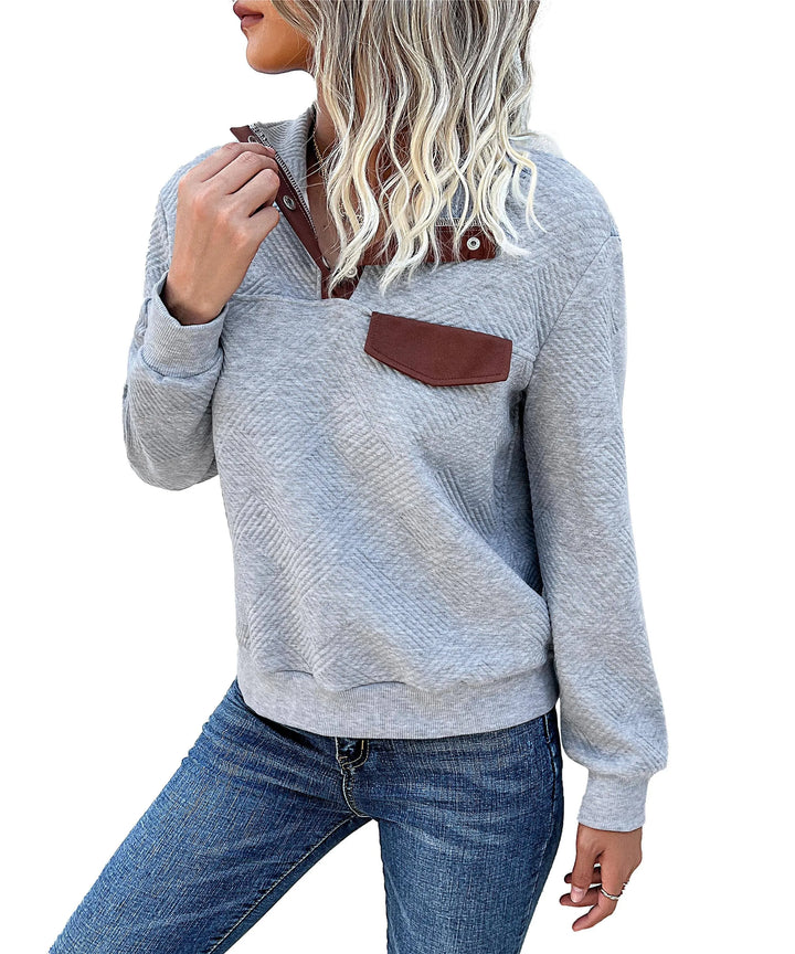 Long-sleeved Pocket Sweater - Shop Emma's 