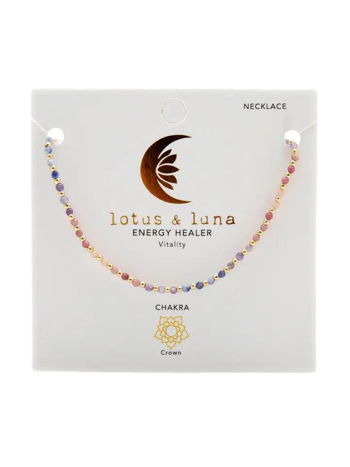 Lotus and Luna 2mm Healing Necklace - Shop Emma's 