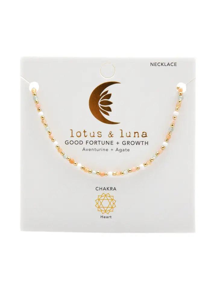 Lotus and Luna 2mm Healing Necklace - Shop Emma's 