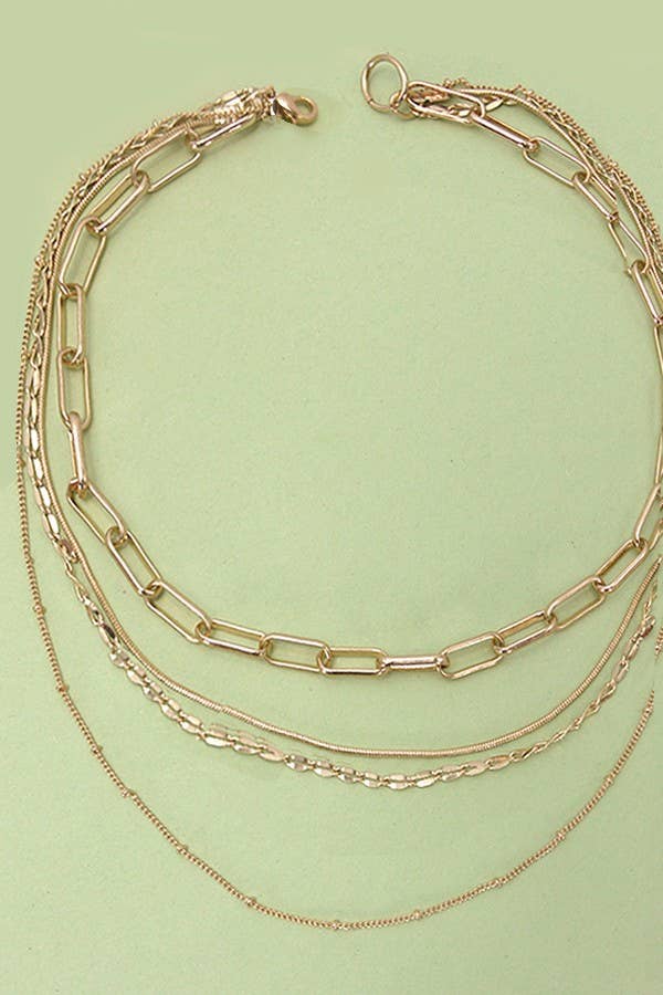 Multi Layer Beaded Snake Chain Necklace - Shop Emma's 