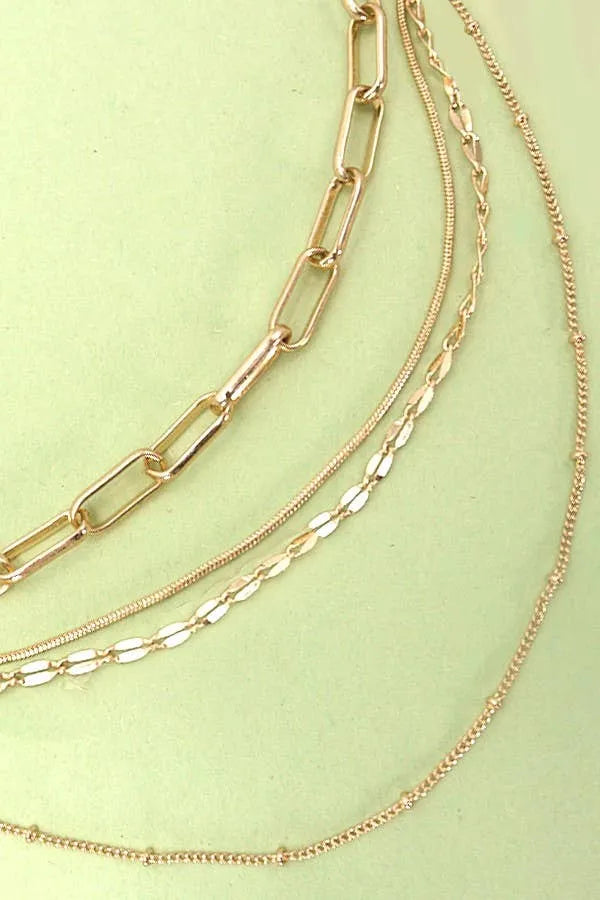 Multi Layer Beaded Snake Chain Necklace - Shop Emma's 