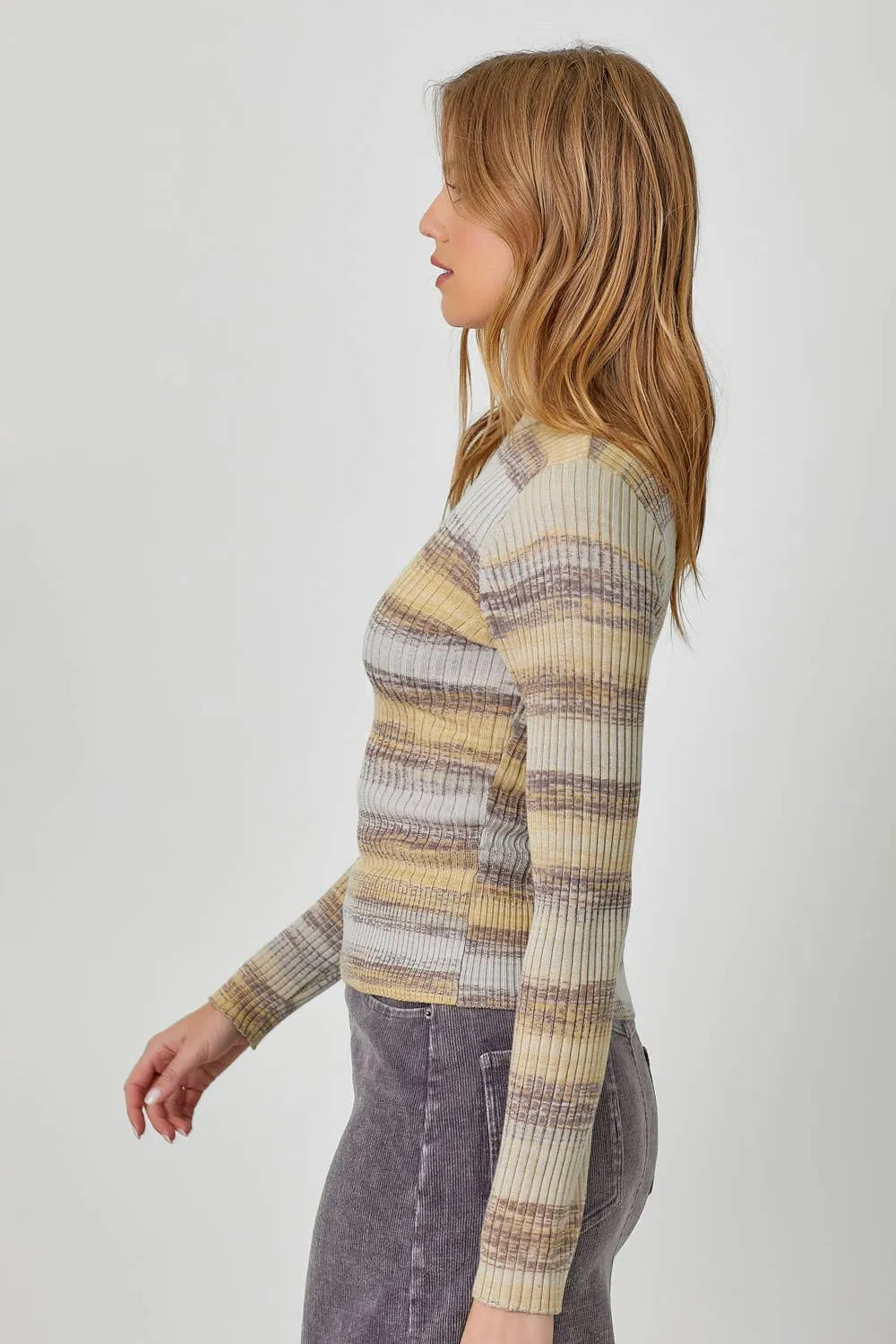 Mystree Color Blocked Stripe Pullover Sweater - Shop Emma's 