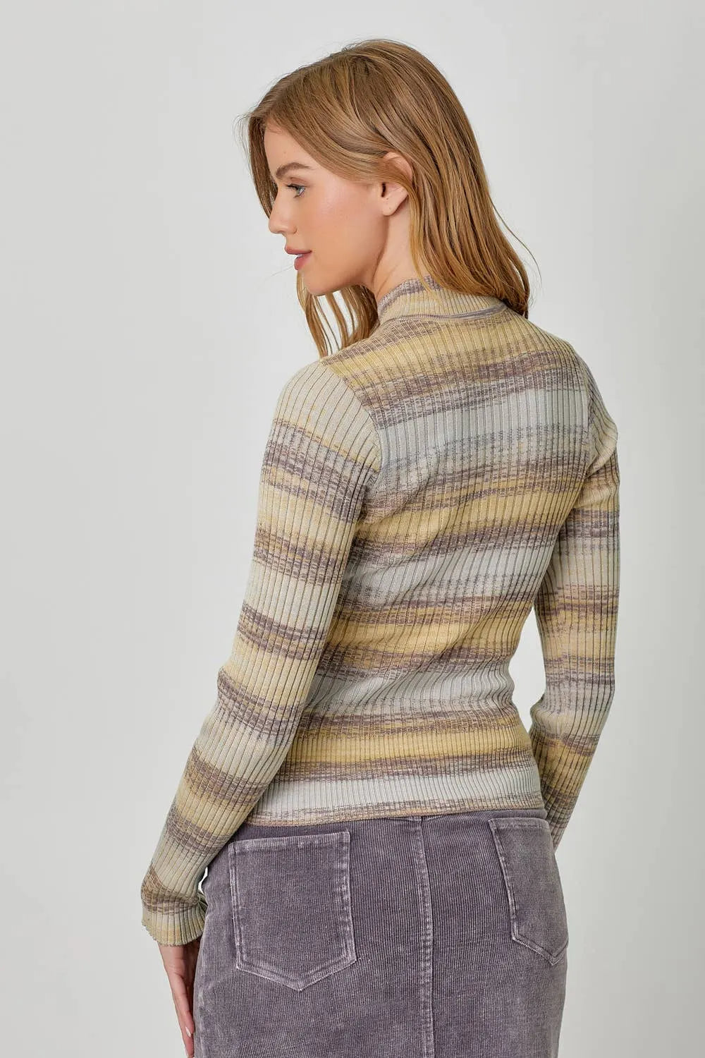 Mystree Color Blocked Stripe Pullover Sweater - Shop Emma's 