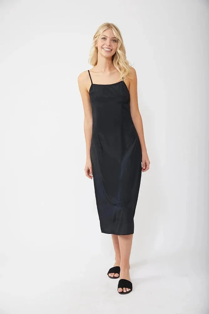 Black Porter Midi Dress - Emma's Boutique