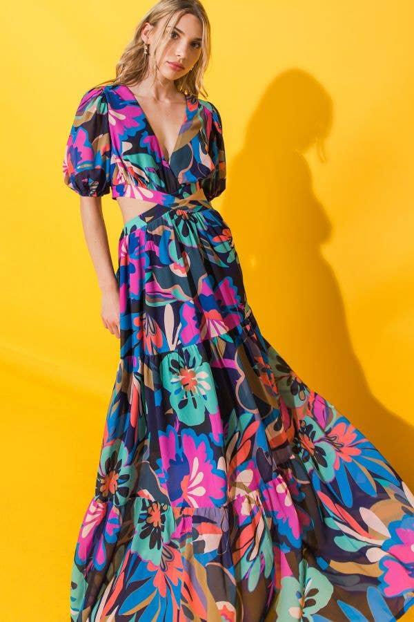 Printed Woven Maxi Dress - Shop Emma's 