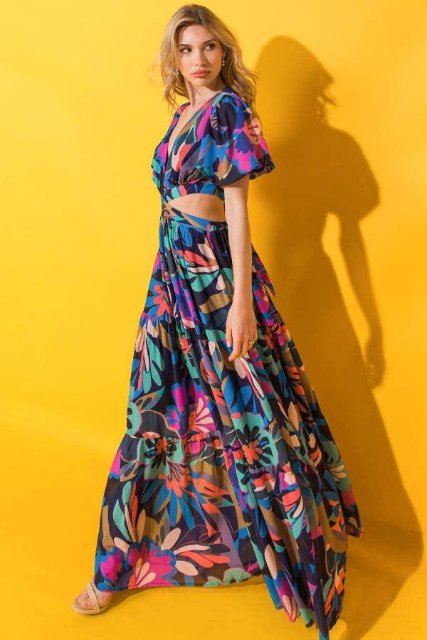 Printed Woven Maxi Dress - Shop Emma's 