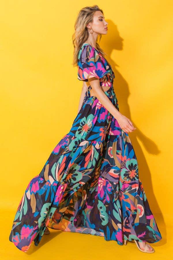 Printed Woven Maxi Dress - Shop Emma's 