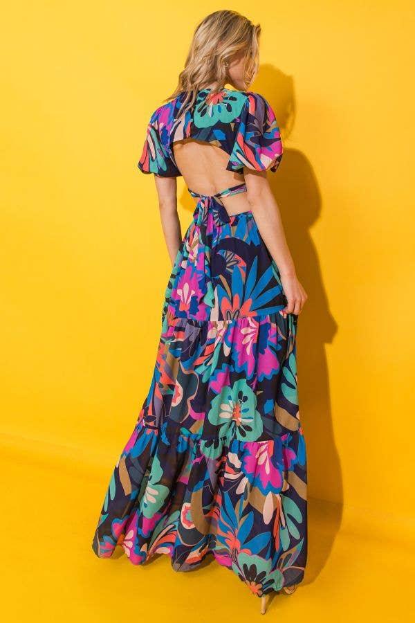 Printed Woven Maxi Dress - Shop Emma's 