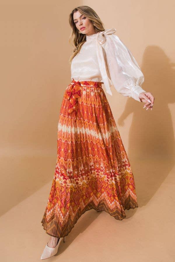 Printed Woven Maxi Skirt - Shop Emma's 