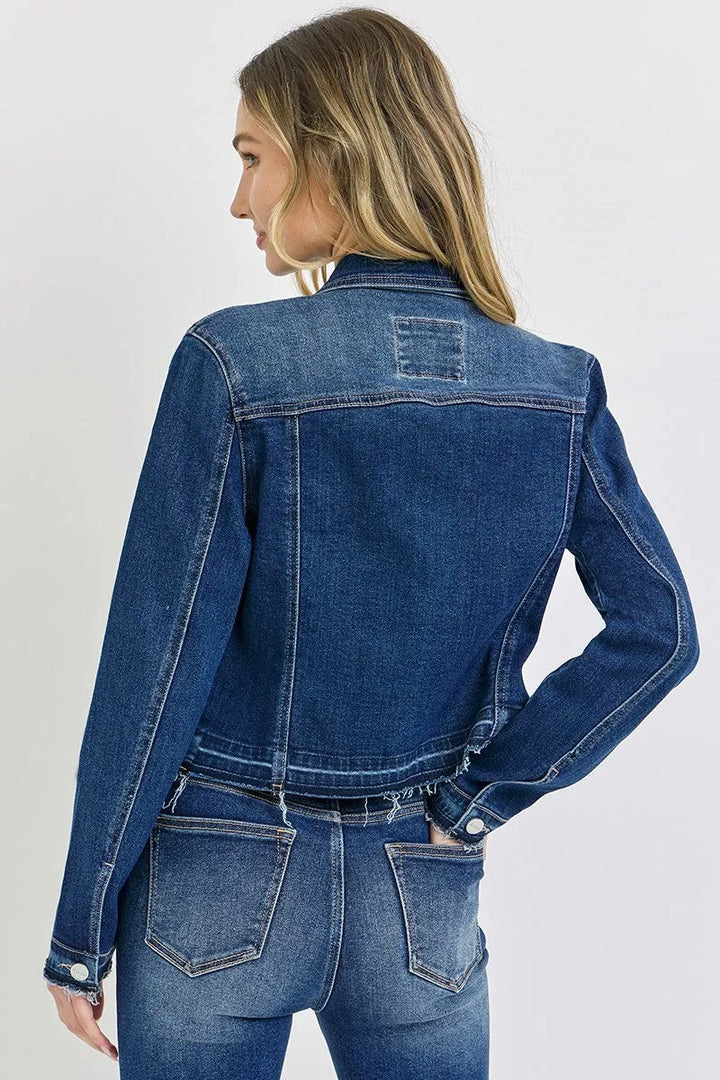 Released Hem Detail Denim Jacket - Shop Emma's 