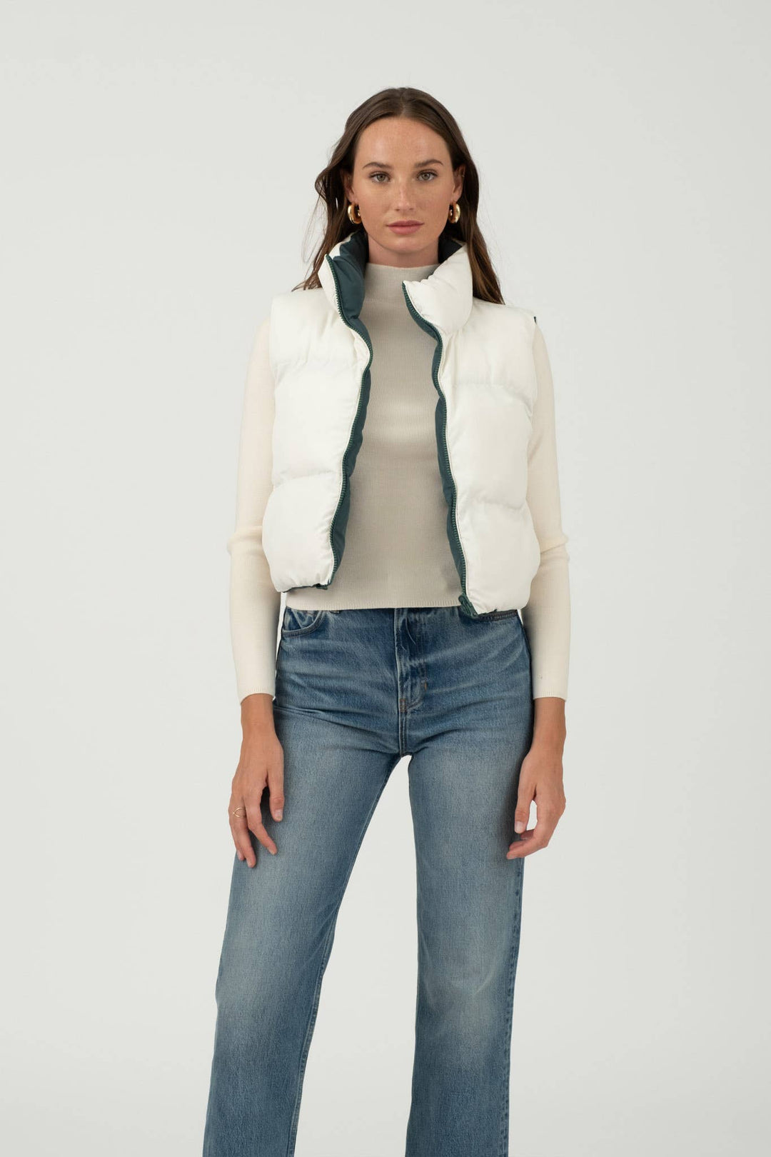 Reversible Cropped Puffer Vest - Shop Emma's 