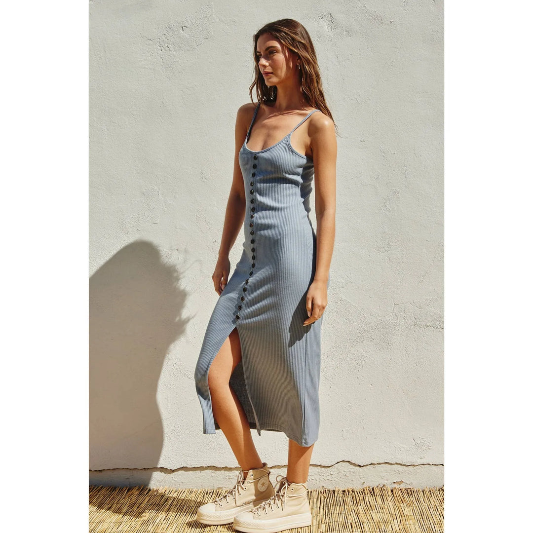 Ribbed Knit Midi Dress - Shop Emma's 