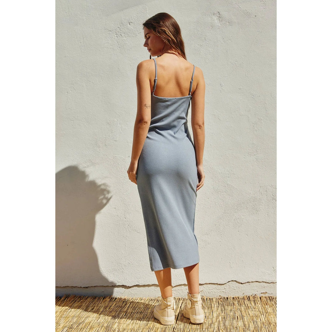 Ribbed Knit Midi Dress - Shop Emma's 