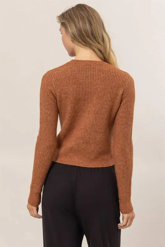 Ribbed Long Sleeve Knit Top - Shop Emma's 