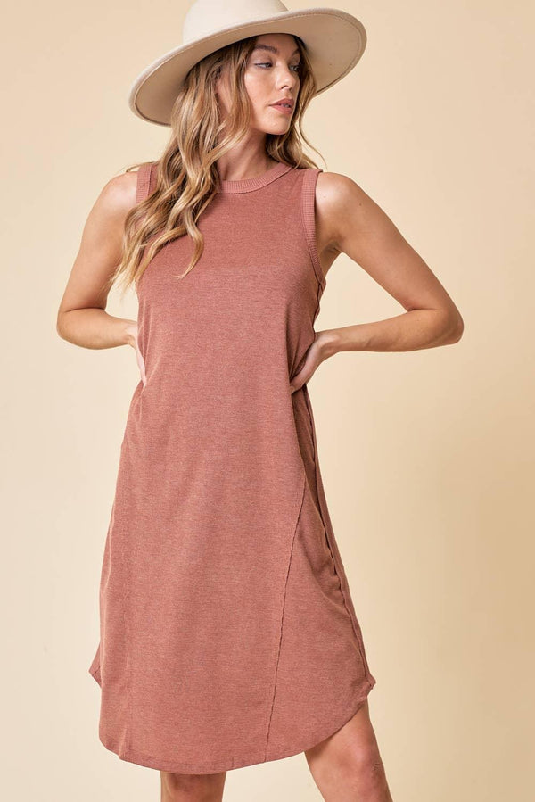 Rounded Hem Knit Dress - Shop Emma's 