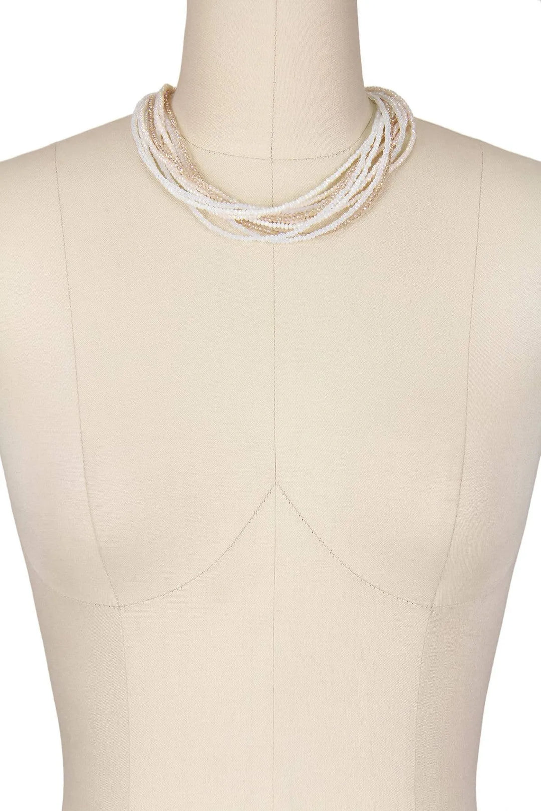 SAACHI - Crystal Ombre Multi Strand Necklace - Shop Emma's 