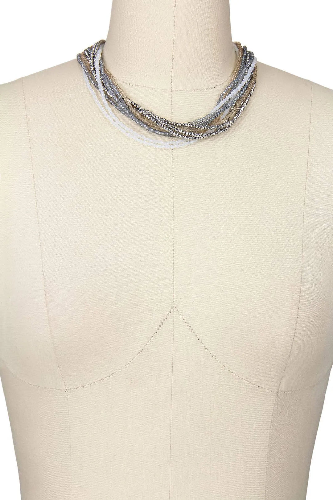 SAACHI - Crystal Ombre Multi Strand Necklace - Shop Emma's 