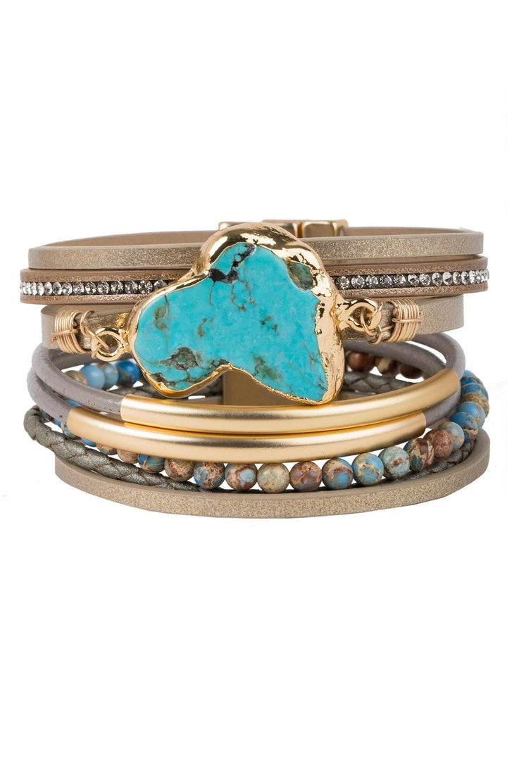 SAACHI - Soraya Natural Turquoise Stone Bracelet - Shop Emma's 