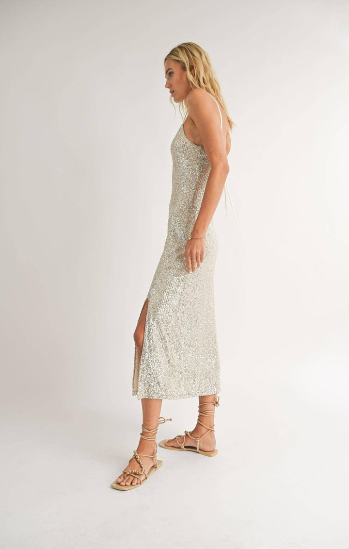 Sadie & Sage - Celebrations Front Slit Midi Dress - Shop Emma's 