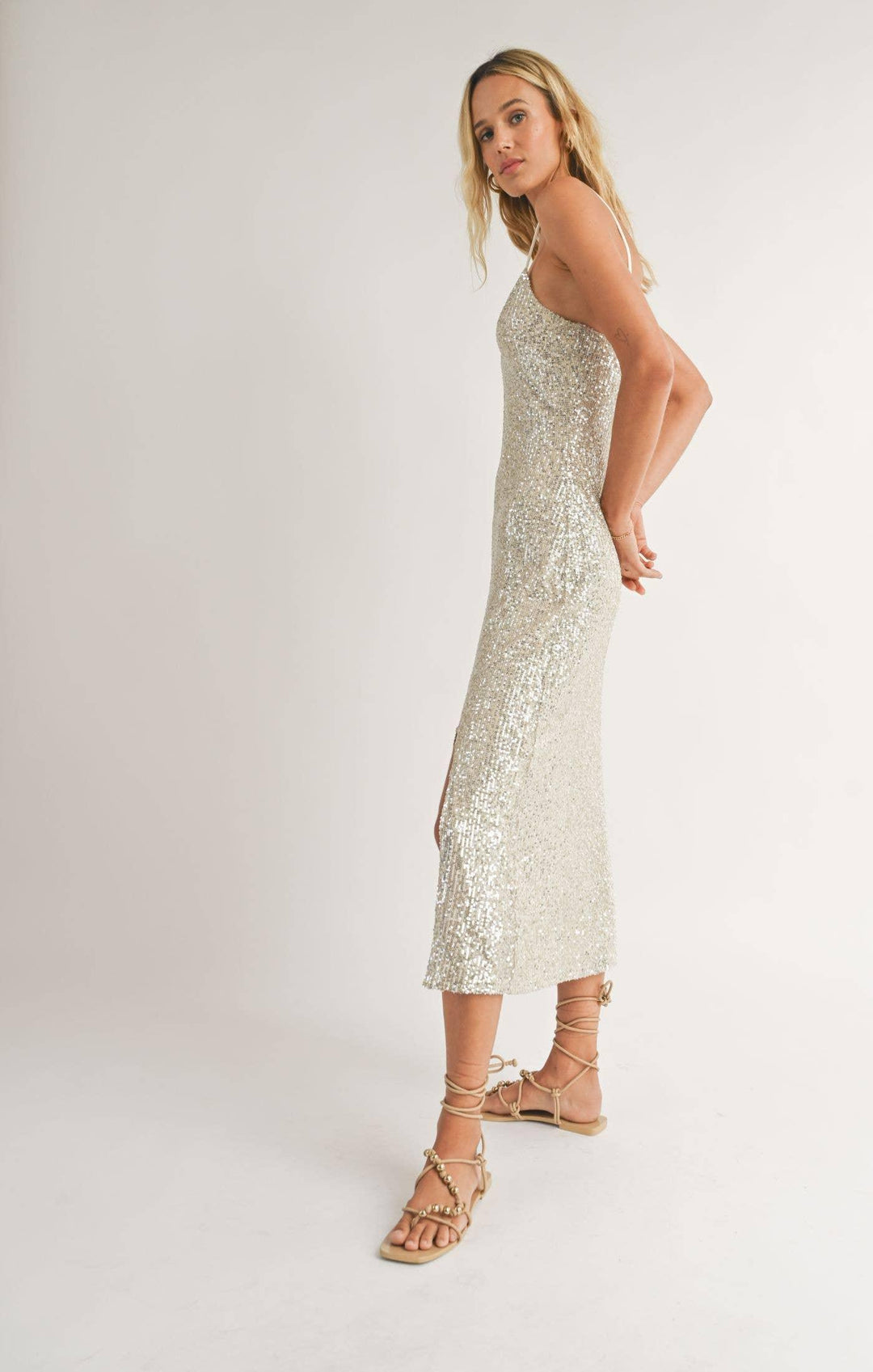 Sadie & Sage - Celebrations Front Slit Midi Dress - Shop Emma's 