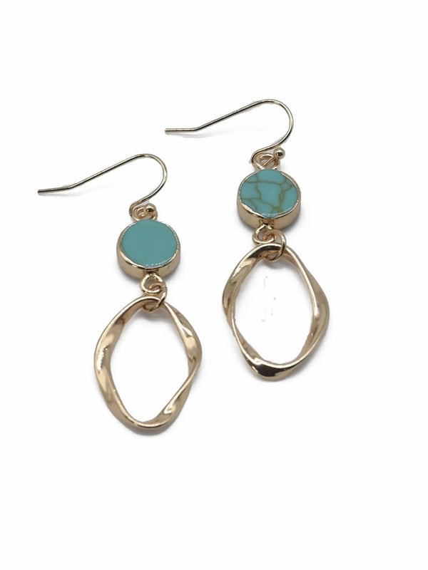 Semi Precious Stone Dangle Earrings - Shop Emma's 