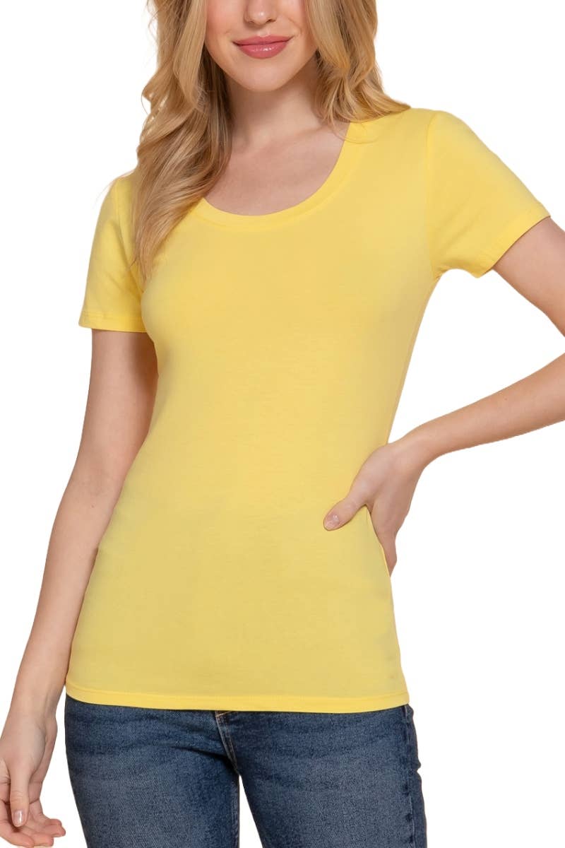 Short Sleeve Scoop Neck Top - Shop Emma's 