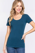 Short Sleeve Scoop Neck Top - Shop Emma's 