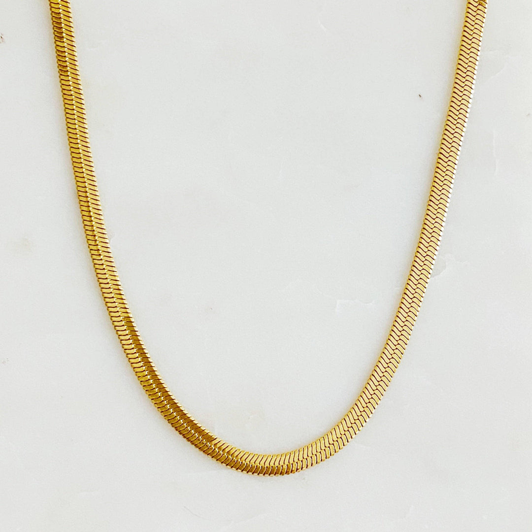 Simply Herringbone Chain Necklace - Shop Emma's 