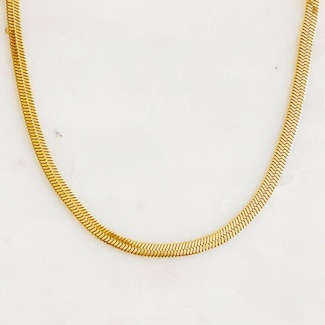 Simply Herringbone Chain Necklace - Shop Emma's 