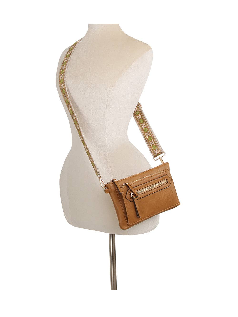 Small front zipper guitar strap crossbody - Shop Emma's 