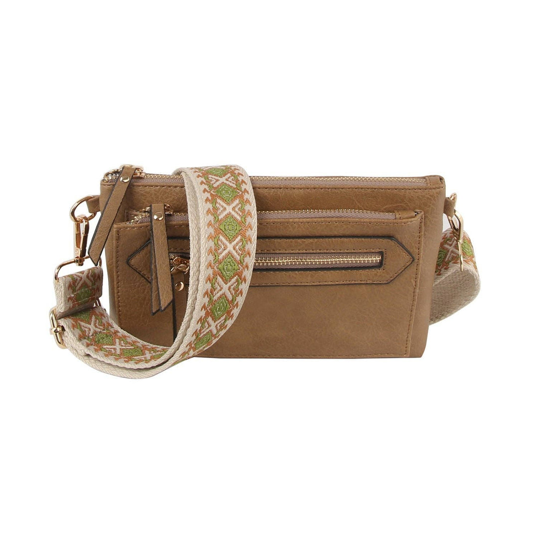 Small front zipper guitar strap crossbody - Shop Emma's 