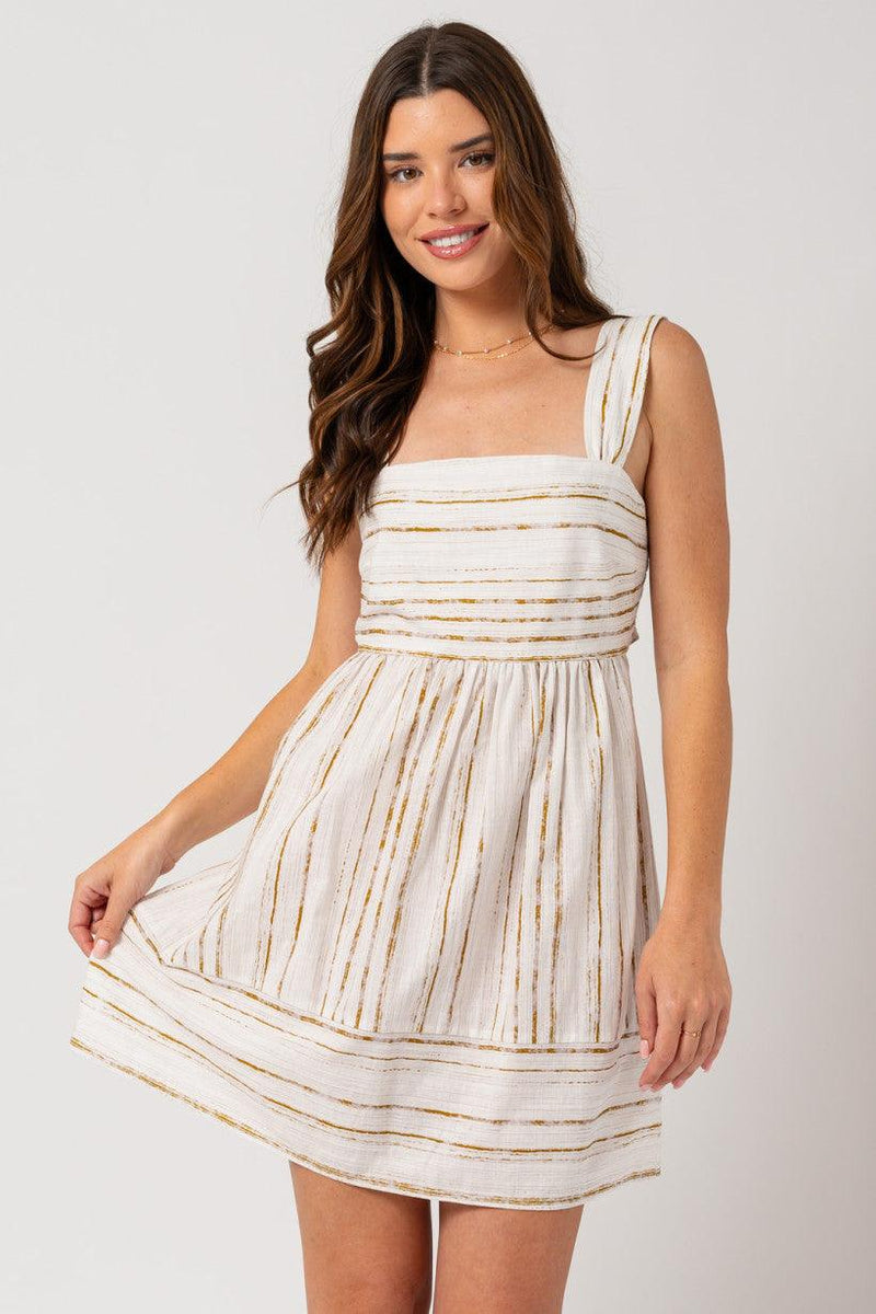 Stripe Linen Mini Dress - Shop Emma's 