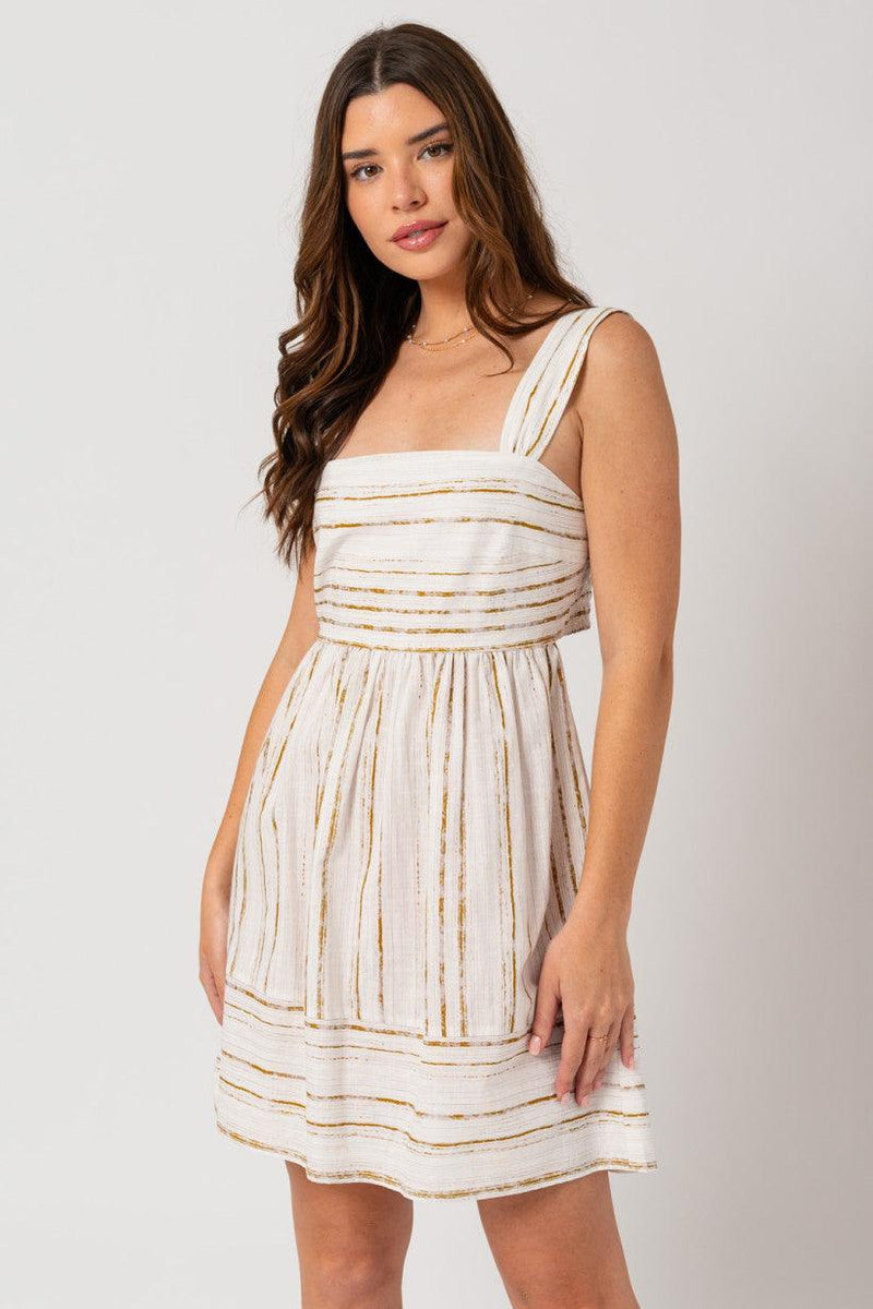 Stripe Linen Mini Dress - Shop Emma's 