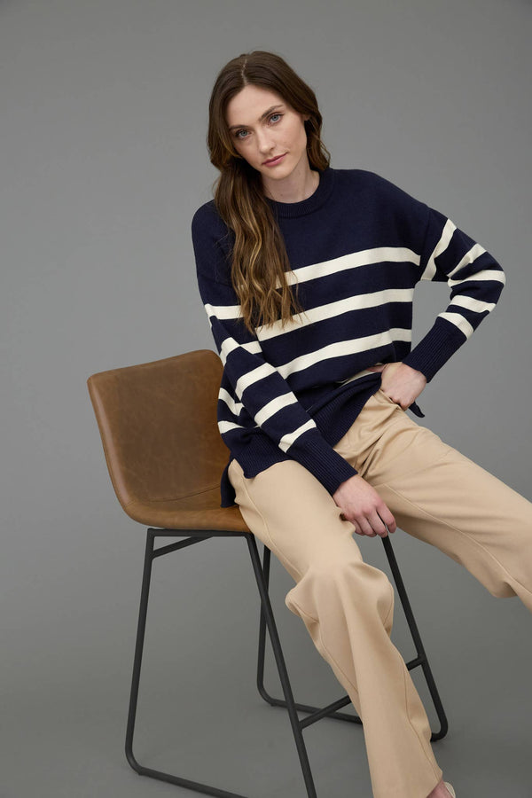 Stripe Oversized Sweater - Shop Emma's 