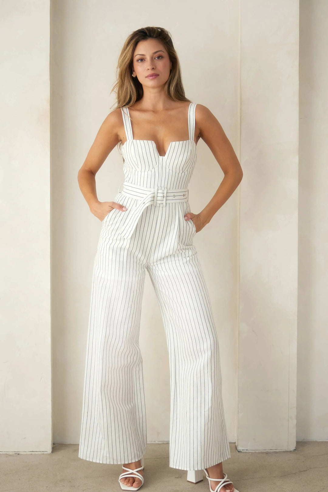 Striped Bustier Jumpsuit - Shop Emma's 