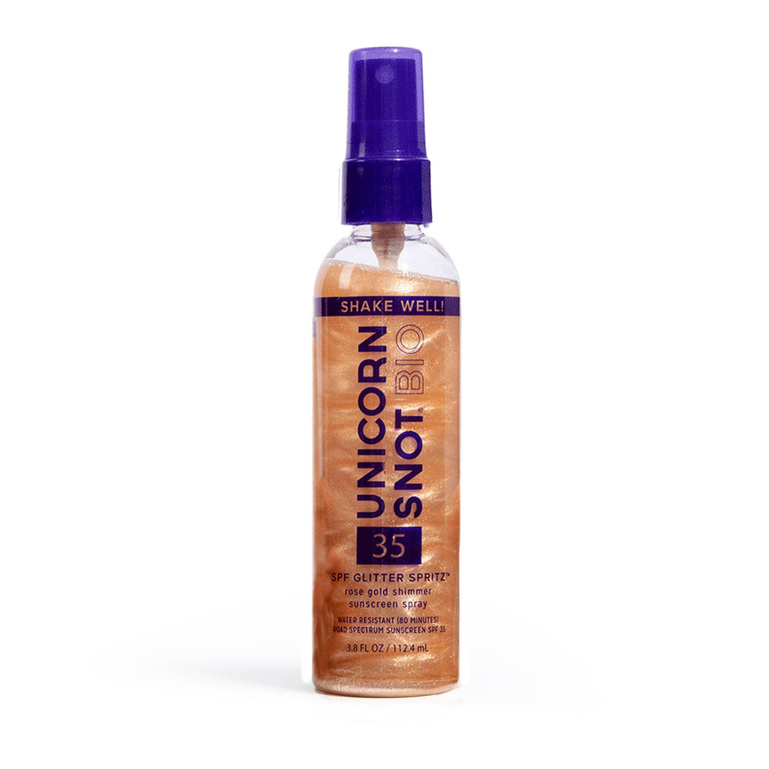 Summer sunscreen spray - SPF 35 Rose Gold Glitter - Shop Emma's 