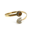 Tanvi Bangle Bracelet - Gold with Tigerseye - Shop Emma's 