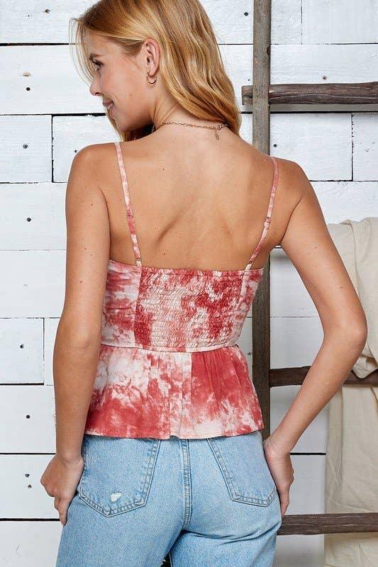 Tie Dye Rushed Top - Shop Emma's 