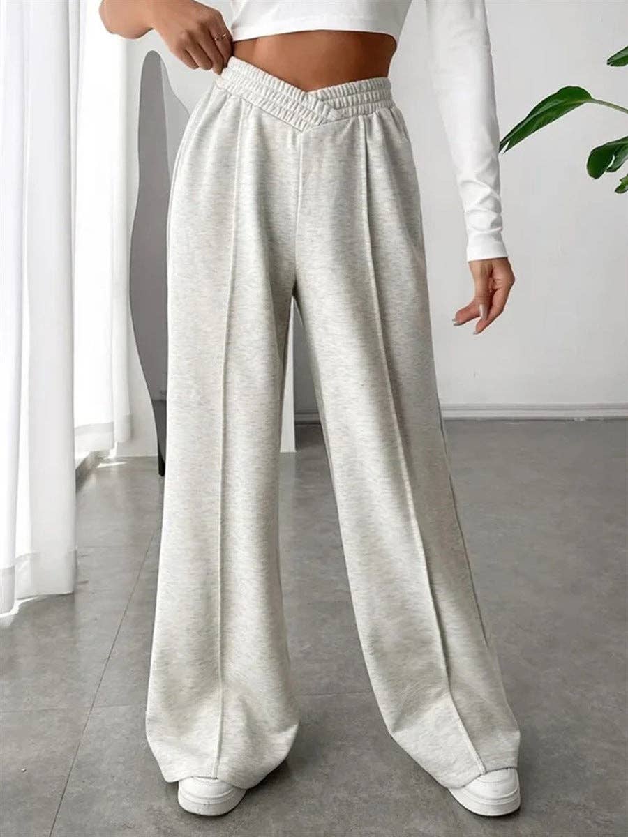 Trendy Wide Straight Leg Sweat Pants - Shop Emma's 