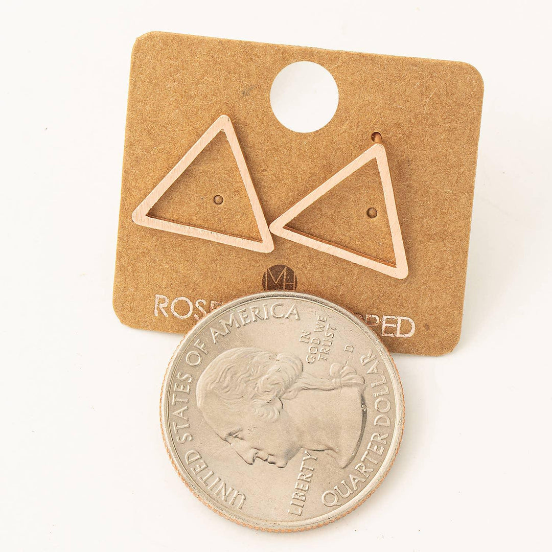 Triangle Cut Out Stud Earrings - Shop Emma's 